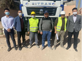 L’équipe de SITRAK avec le grand client de malaxeur à Agadir